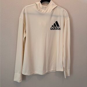 Adidas Off-White Long Sleeve Shirt with Black Logo